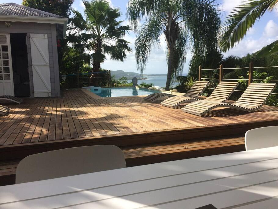 La Charmante Villa Coco Avec Magnifique Vue Mer Le Marin Bagian luar foto