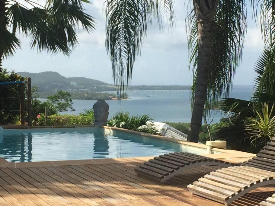 La Charmante Villa Coco Avec Magnifique Vue Mer Le Marin Bagian luar foto